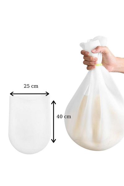 Minerva Silicone Transparent Dough Bag - Easy Kneading for Bread Pasta Ravioli
