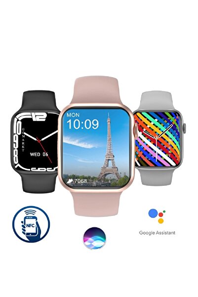 GoMarkt Smart Watch 7 Dt No 1 Nfc Ve Siri Özellikli Apple Iphone 11/12/13 Pro...