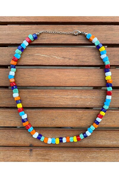 wanwa aksesuar Renkli Cam Nazar Kolye