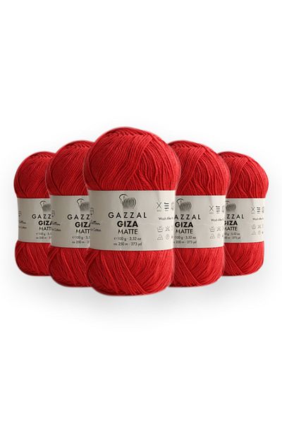 Gazzal Giza Matte 100 Gr 5 Συσκευασία Giza Cotton Amigurumi Punch Πλεκτό Χέρι Κλωστή Taka Yarn (5566 Gmt)