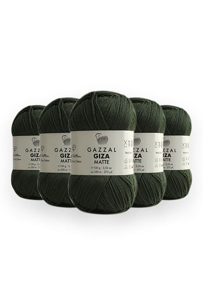 Gazzal Giza Matte 100 Gr 5 Συσκευασία Giza Cotton Amigurumi Punch Πλεκτό Χέρι Κλωστή Taka Yarn (5563 Gmt)
