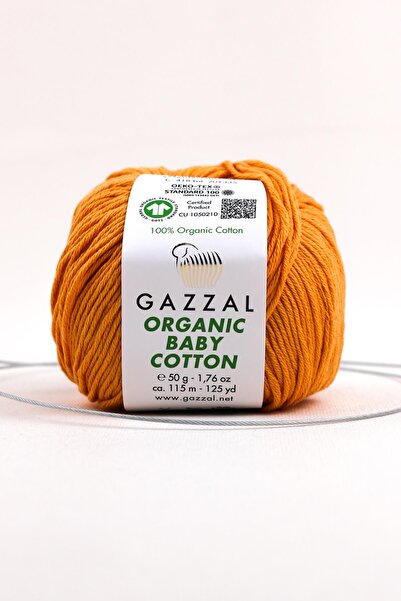 Gazzal Organıc Baby Cotton 50 Gr 5'li Paket %100 Organik Pamuk El Örgü Ipligi Taka Yarn (418 Obc)
