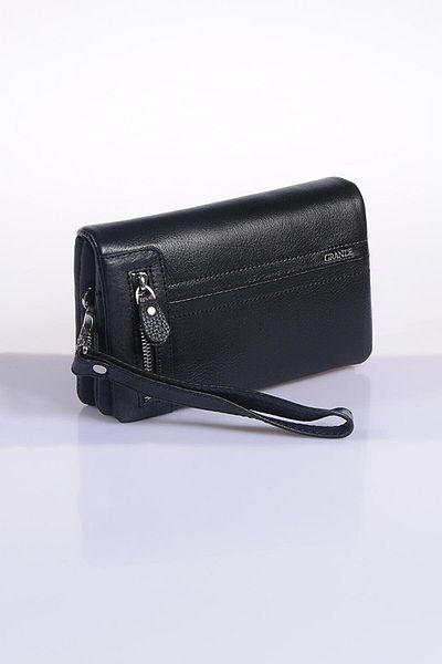 Grande 4271 100% Genuine Leather Portfolio Bag Black