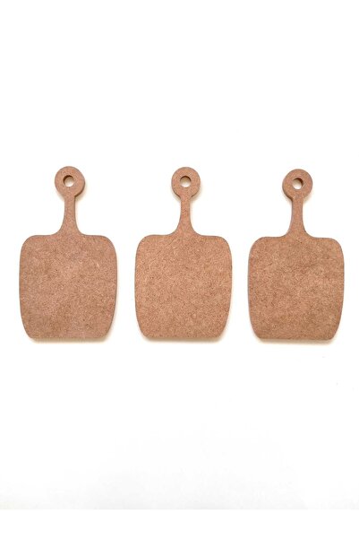DEKOLOBİ 3 Lü Dekoratif Mini Ahşap Sunumluk 18*10 Cm