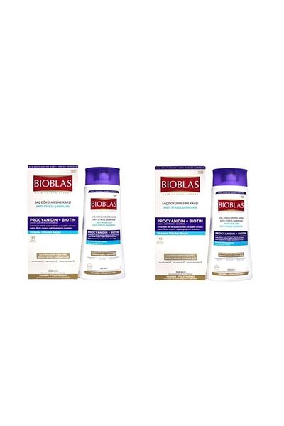 Bioblas 360ml Anti-Stress Shampoo 2 Pieces (Procyanidin + Biotin)