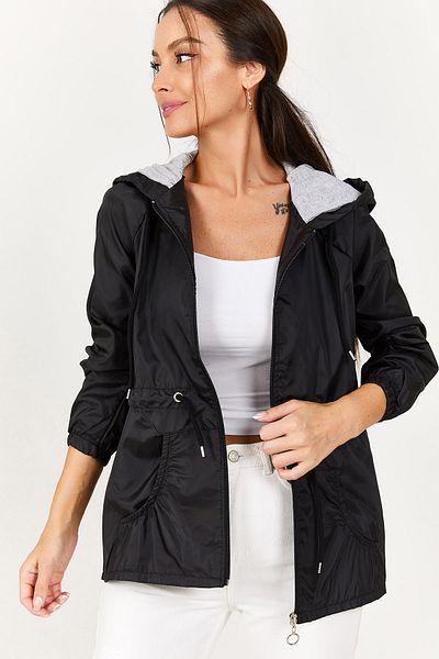 armonika Regenjacke - Schwarz - Zweireihig