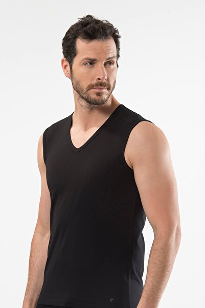 Cacharel Men's Sports V-Neck 95% Cotton 5% Elastane