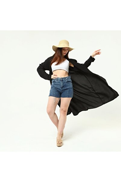 CNG MODA قبعة وحزام أيروبين أسود للسيدات