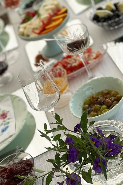 Linacci Quadruple Mirror Plate American Service Decorative Bisote Easy Cleaning for Dining Tables