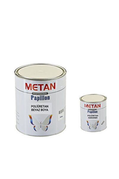 METAN 2 Kg Poliüretan Son Kat Beyaz Boya Ve 0.5 Kg Kurutucu
