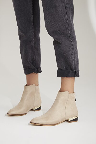 AYAKKABI PRENSİ Zelus Ten Suet 3 εκ. Γυναικείες Μπότες & Μποτάκια, Παπούτσι μ...