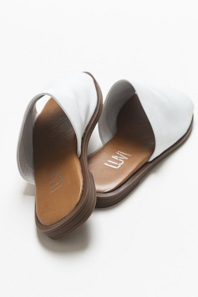 Luvi Clau White Women's Leather Slippers