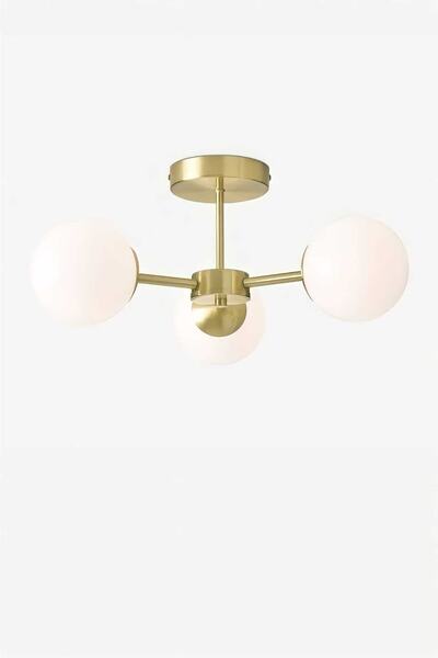 BSA LIGHTING Alanzo 3'lü Eskitme Avize Beyaz Camlı