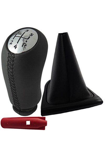 AutoAll Renault Clio 4 Siyah Deri Kaplama Vites Topuzu Vites Körüğü Takım