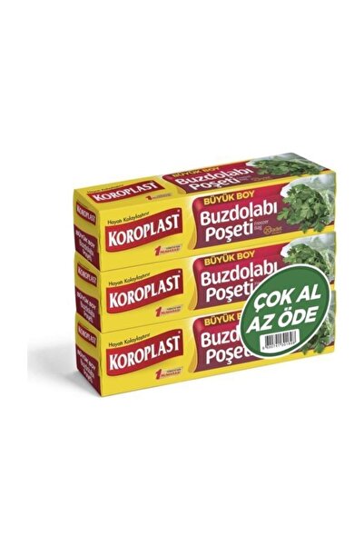 Koroplast Buzdolabı Poşeti Büyük Boy 30*45 Cm 3'lü