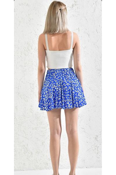 Everest Fusta de damă cu pantaloni scurți din viscoză cu imprimeu metrat - 100% țesut, elastic