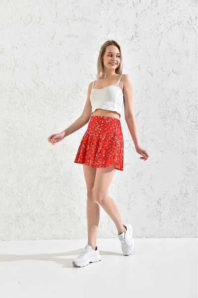 Everest 100% Woven Viscose Elasticated Meter Printed Skirt with Shorts