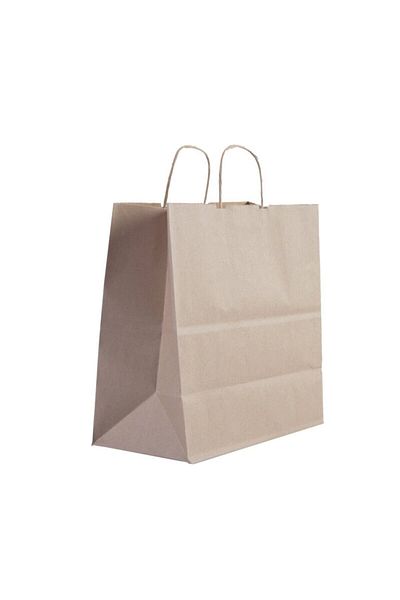 PAKETPARTİ Крафт хартиена торбичка с въртяща се дръжка 29x15x29 (25 бр.)