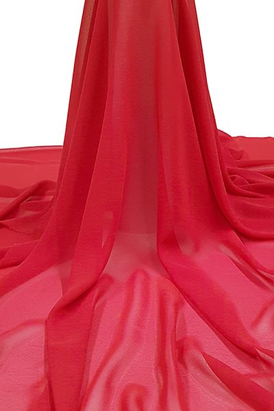 Kumaşını Seç Red Multi Chiffon Fabric 4 Meters