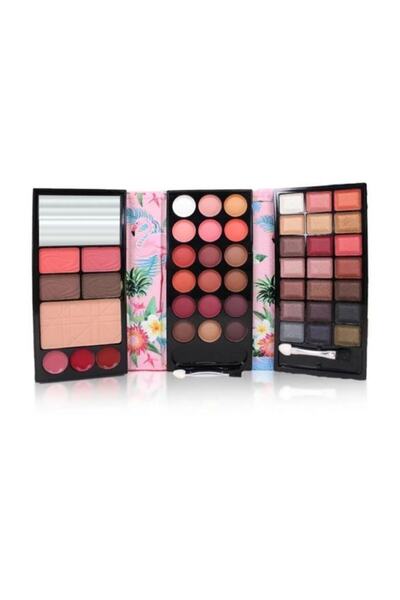 Makeuptime 3 Katlı Makyaj Seti - Far Paleti Allık Pudra Ruj