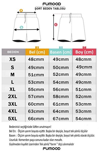 FUWEAR Büyük Beden Erkek Bermuda Şort