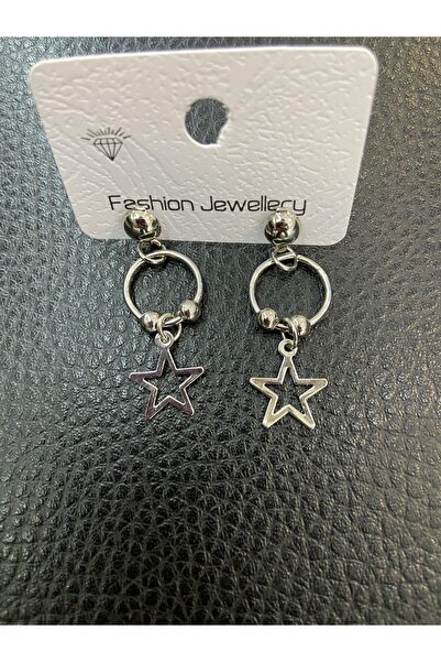 ÇELİKSİLVERTAKI أقراط دوريكا المتدلية على شكل نجمة