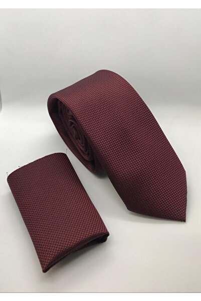 Genel Markalar Bordo Slım Armürlü Kravat