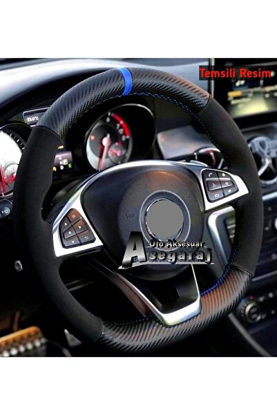 Asegaraj Volkswagen Passat B8-b8,5 Alkantra Dikmeli Direksiyon Kılıfı Alcanta...