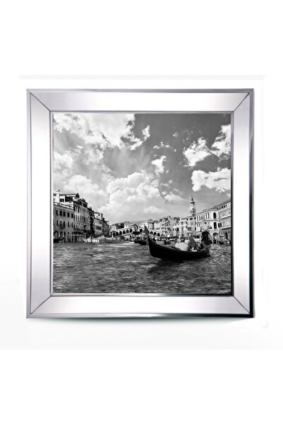 BELLARTE Aynalı Kare Gümüş Çerçeve