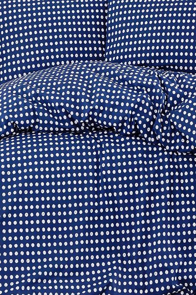 MAJESTE Diplomatic Home Gold Ranforce Duvet Cover Set Batik Series Polka Dot Pattern-1324 Navy Blue