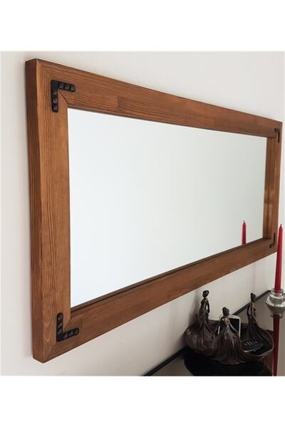 NEOstill Ahşap Ceviz Dekoratif Ayna 110x50