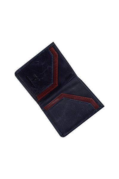 Garbalia Handmade Vintage Leather Navy Blue Men's Wallet