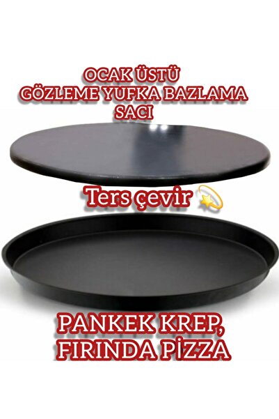 Ys YARAMIŞ Fırında Pizza Tavası Ocak Üstü Pankek Krep Ters Çevir Gözleme Sacı