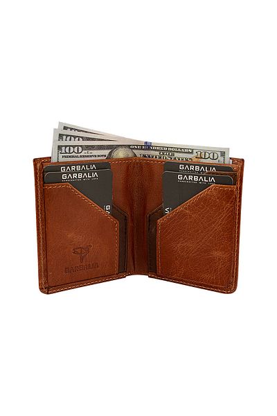 Garbalia 100% Χειροποίητο Vintage Leather Tan Ανδρικό Πορτοφόλι