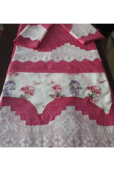 bursa çeyiz Çift Kişilik El Işi Dantel Nevresim Takımı Çarşafıda Dantelli Ağı...