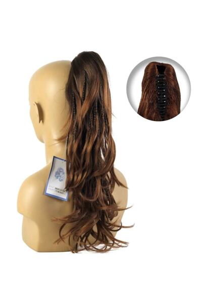 AYTUĞ PERUK Düz Örgülü Mandallı Kuyruk / Kestane Kızıl Ombre / Uzun / Rkp3196...