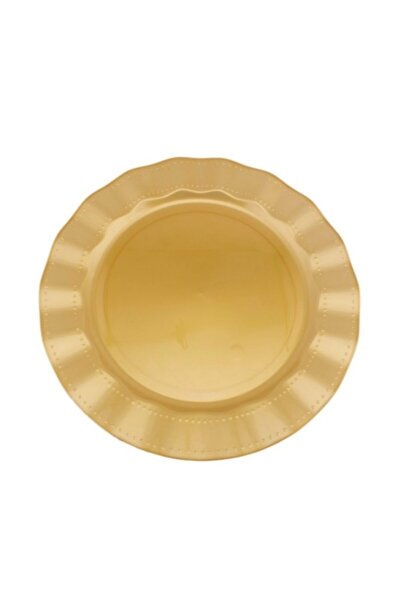 Kristal Plastic Plate Hard Luxury 18cm (6 Pcs) Color Gold