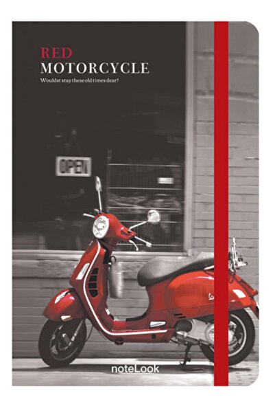 Scrikss Notelook الأحمر للدراجات النارية A6 دفتر غير مُبطن