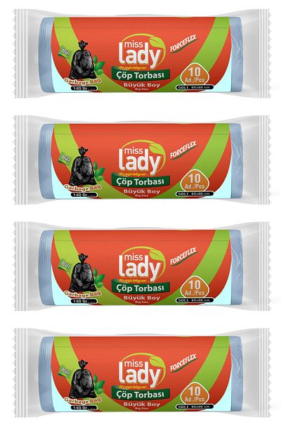 Miss Lady Forceflex Large Garbage Bag 140 gr X4