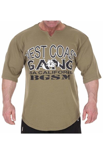 Big Sam West Coast Fitness Outdoor Training T-shirt Khaki 3283