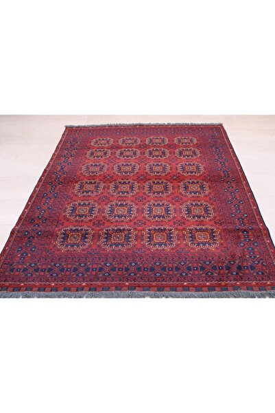 Bordo El Dokuma Vintage Afgan Kunduz Halısı