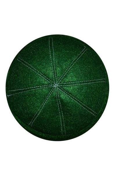 şahinbak Green Felt Skullcap, Felt Skullcap, Skullcap, Molded Skullcap T034
