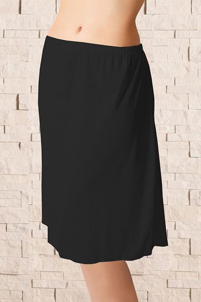 Anıl Women's Black Long Polyester Classic Underskirt Petticoat