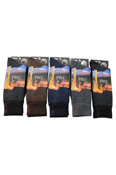 PRO Πακέτο 12 Κάλτσες Huskey Terry Lambswool Ανδρικές κάλτσες
