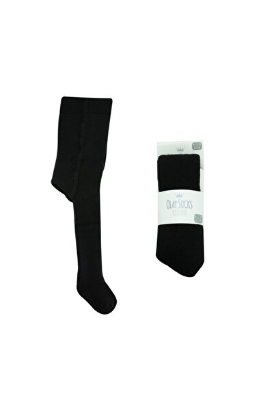 Olay Socks Unisex Bebek Siyah Kalın Kışlık Havlu Külotlu Çorap
