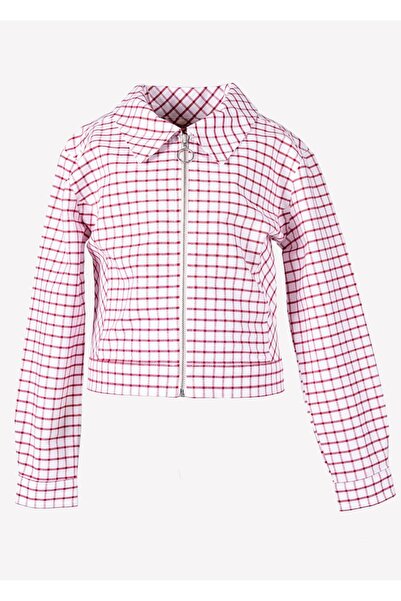 Ozmoz By Mukadder Özden Plaid Girl's Summer Jacket