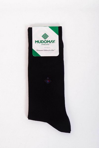 mudomay 6 Pack Seamless Bamboo Corespun εποχιακές μαύρες ανδρικές κάλτσες 26239
