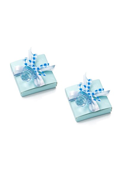 Melodi Çikolata Dekorlu Emzik Mavi 400g - Erkek Bebek Çikolatası- Ikramlık Çi...