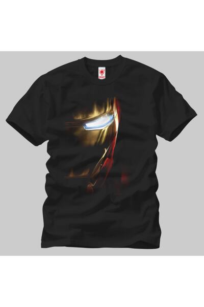Crazy Iron Man Face Erkek Tişört