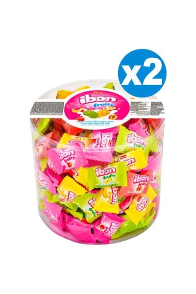 Elvan Ibon Fruity Meyve Aromalı Sütlü Dolgulu Sert Şekerleme 1 Kg X 2'li